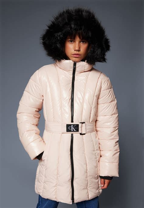 calvin klein wintermantel damen rosa